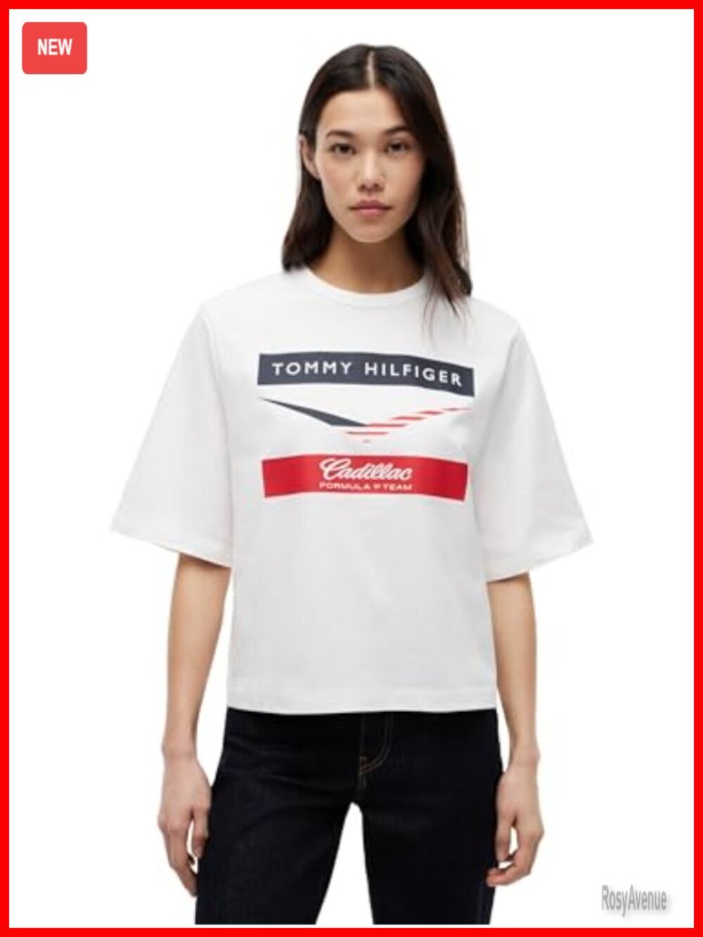 Tommy Hilfiger Boxy Chevron Graphic Tee Short Sleeve Crew Neck